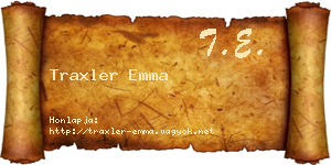 Traxler Emma névjegykártya